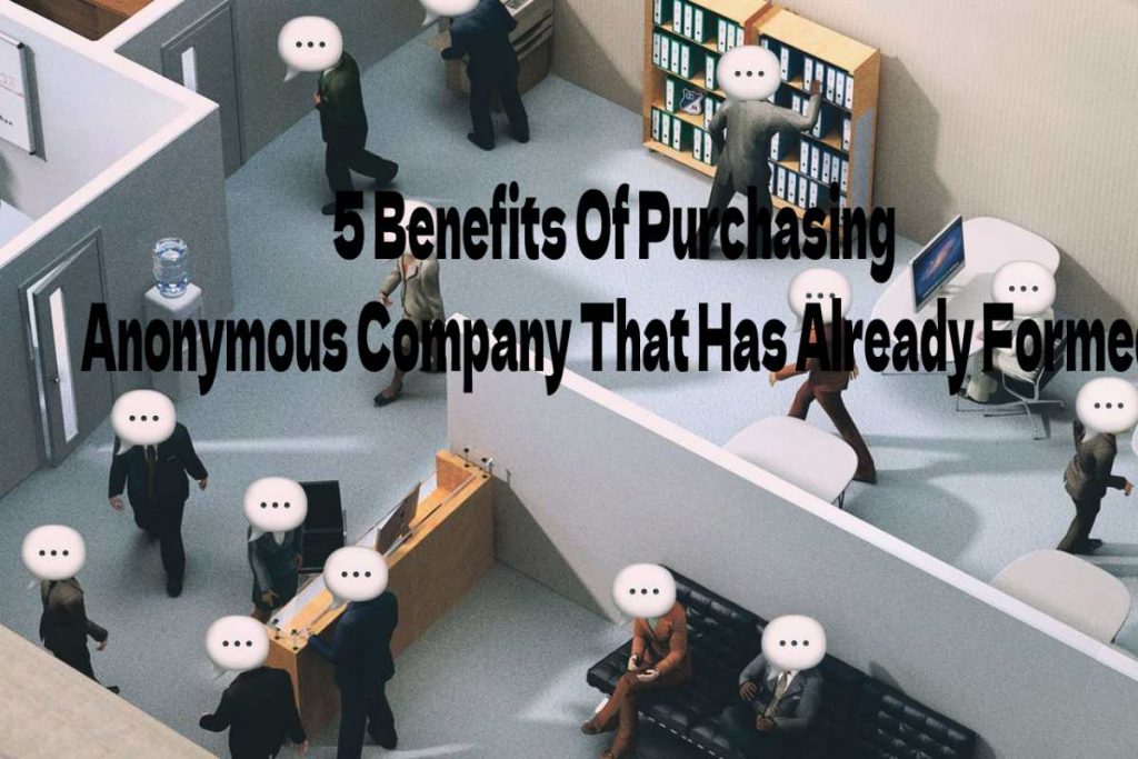 5 Benefits Of Purchasing  Anonymous Company That Has Already Formed