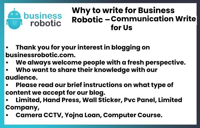 Why to Write for Business Robotic(31)